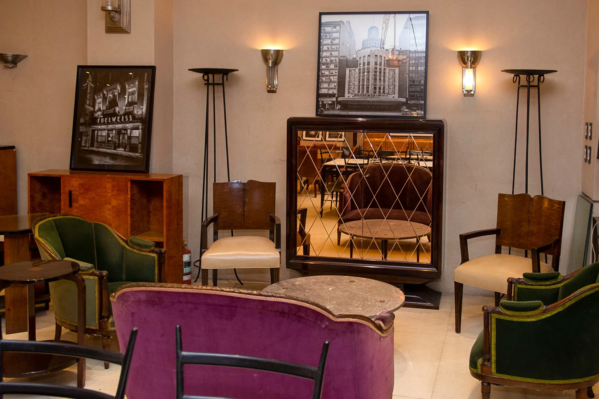 Cozy interior of antiques at Balcarce 1084, San Telmo.