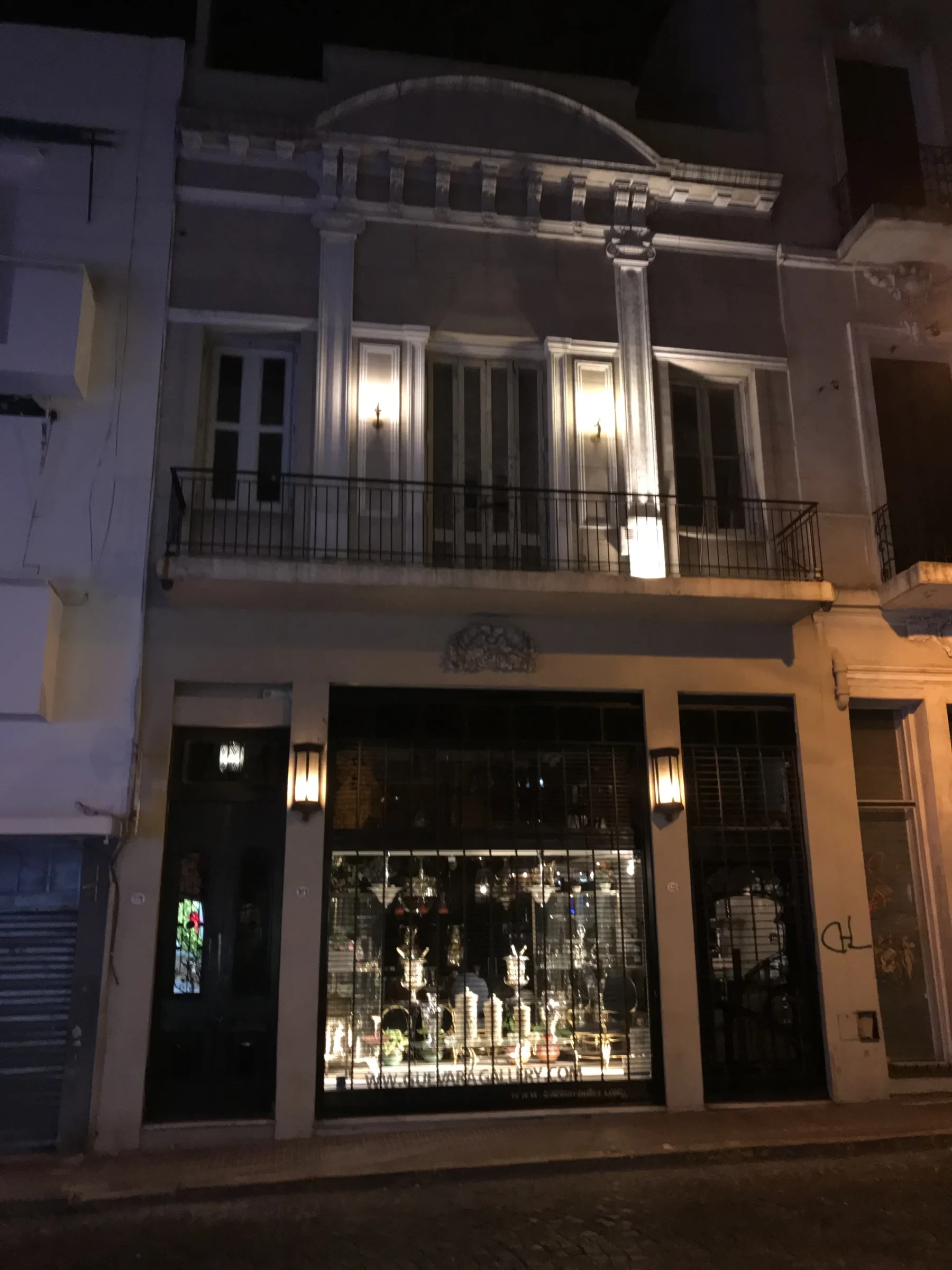 luxury design store facade san telmo with antiques