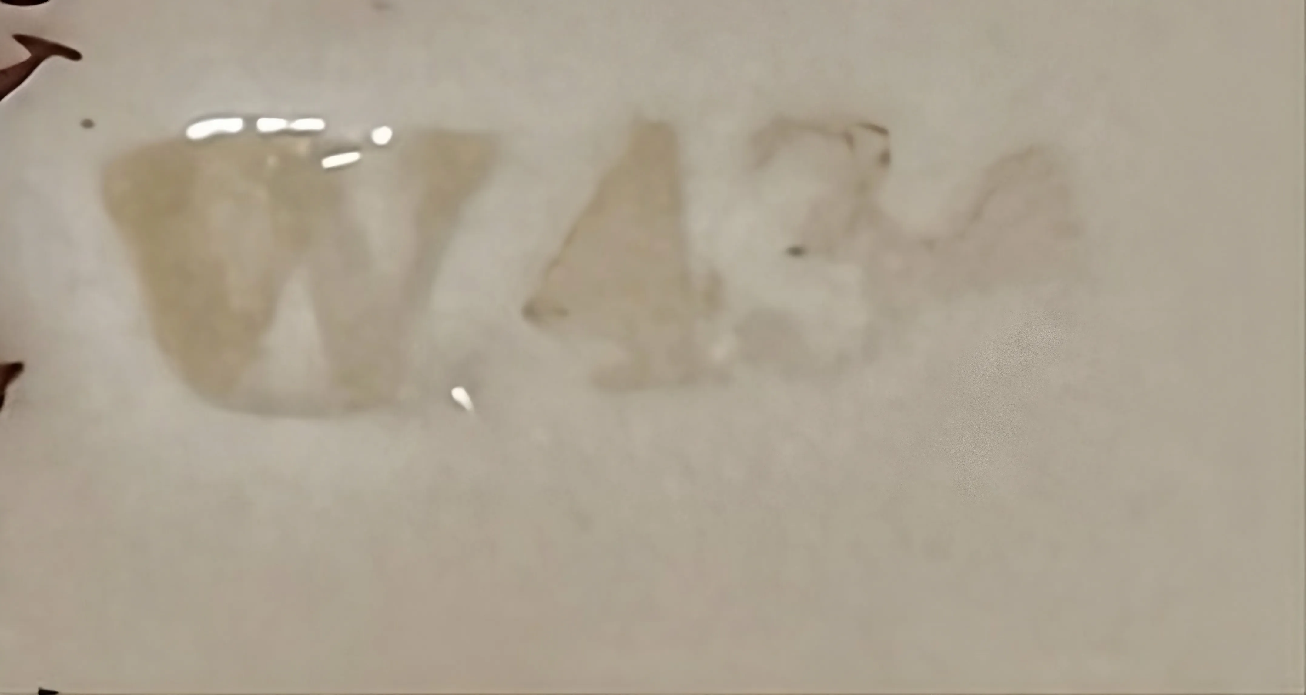 Details der antiken Seriennummer W434 auf einer subtilen Oberfläche.