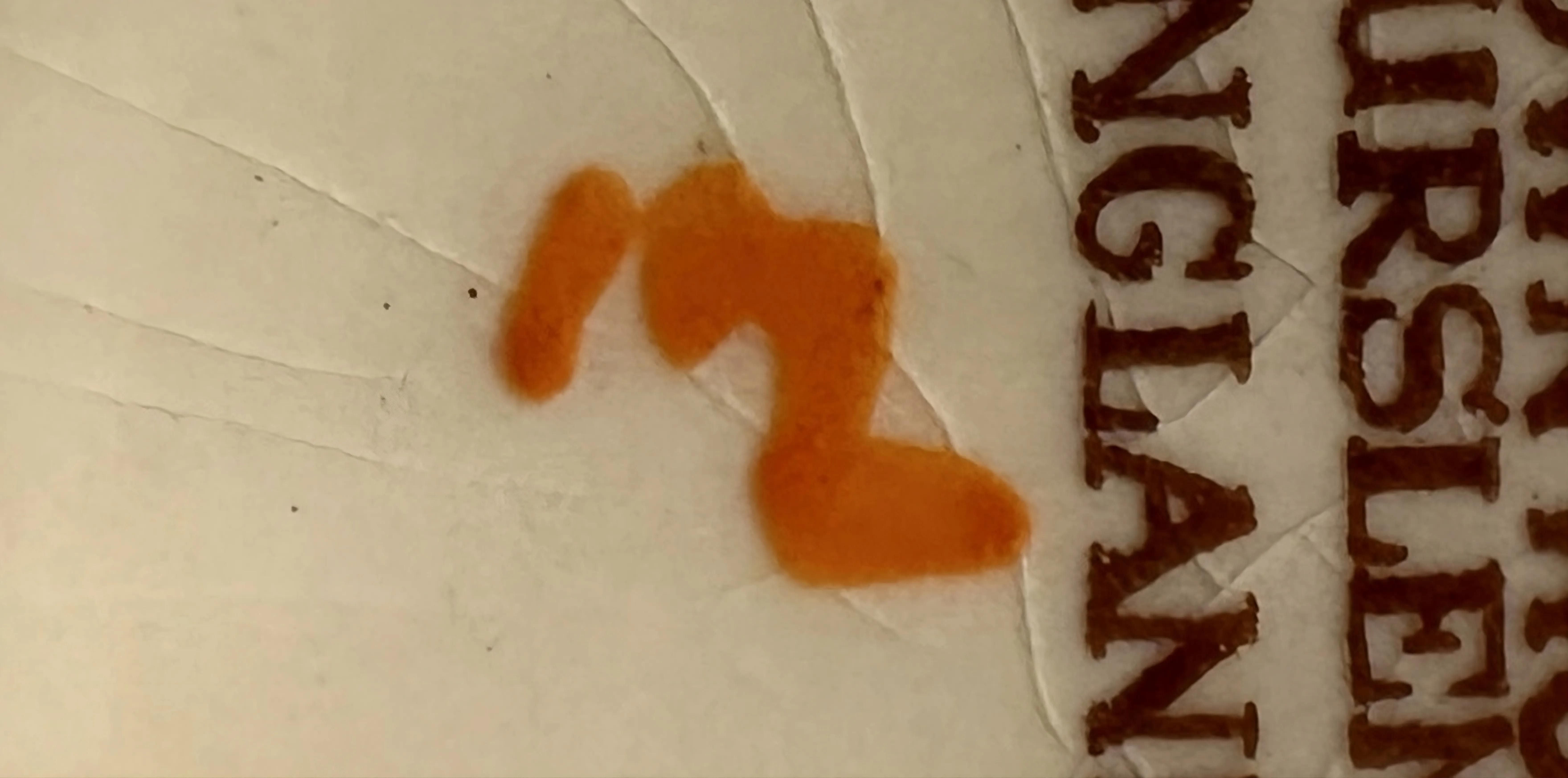 Detail einer Antiquität mit Seriennummer 12, heller Hintergrund