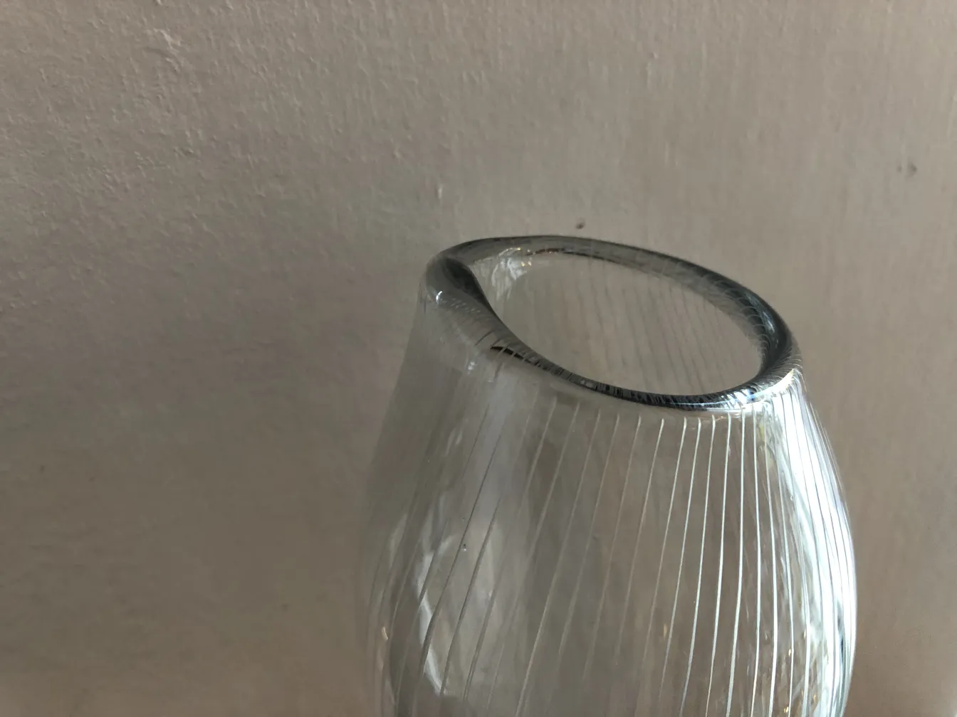 elegant antique signed glass by tapio wirkkala in a stylish shape