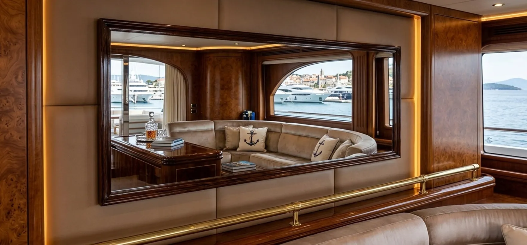 शानदार वातावरण में पुरातन आयना