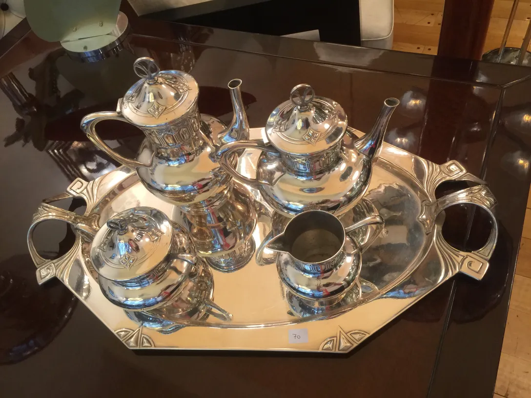 vintage tea set WMF with elegant design tray