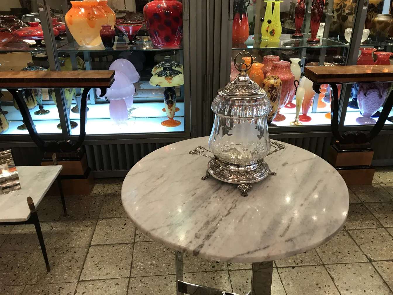 古董潘趣酒碗 wmf 带盖及金属装饰设计