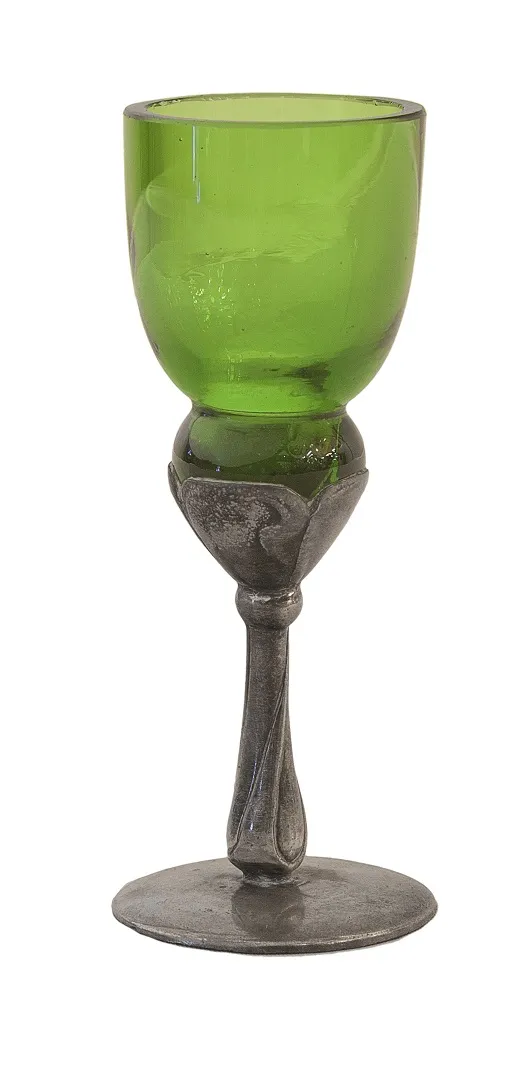 antique jar with ornamental design at the base