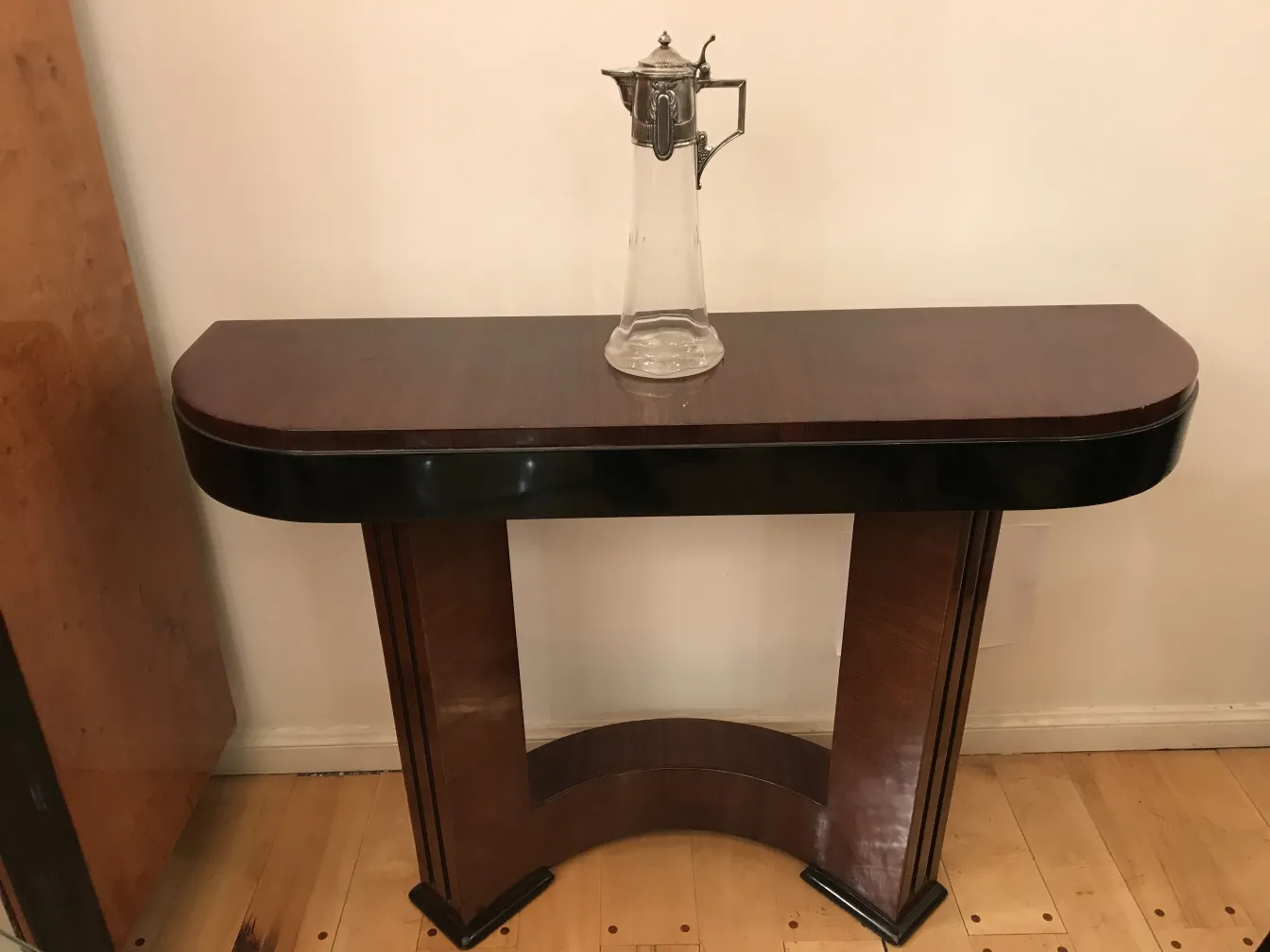 Antique WMF jar with an elegant glass and metal design, perfect for decor.