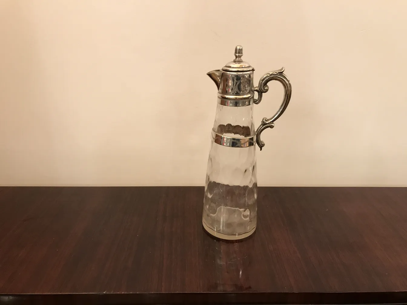 Antique glass jar by WMF with elegant design