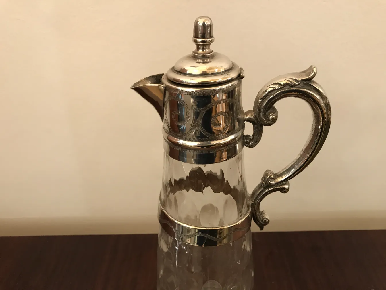 Antique glass jar by WMF with elegant design