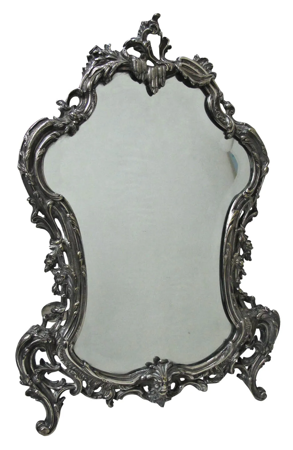 antique mirror with decorative frame and details