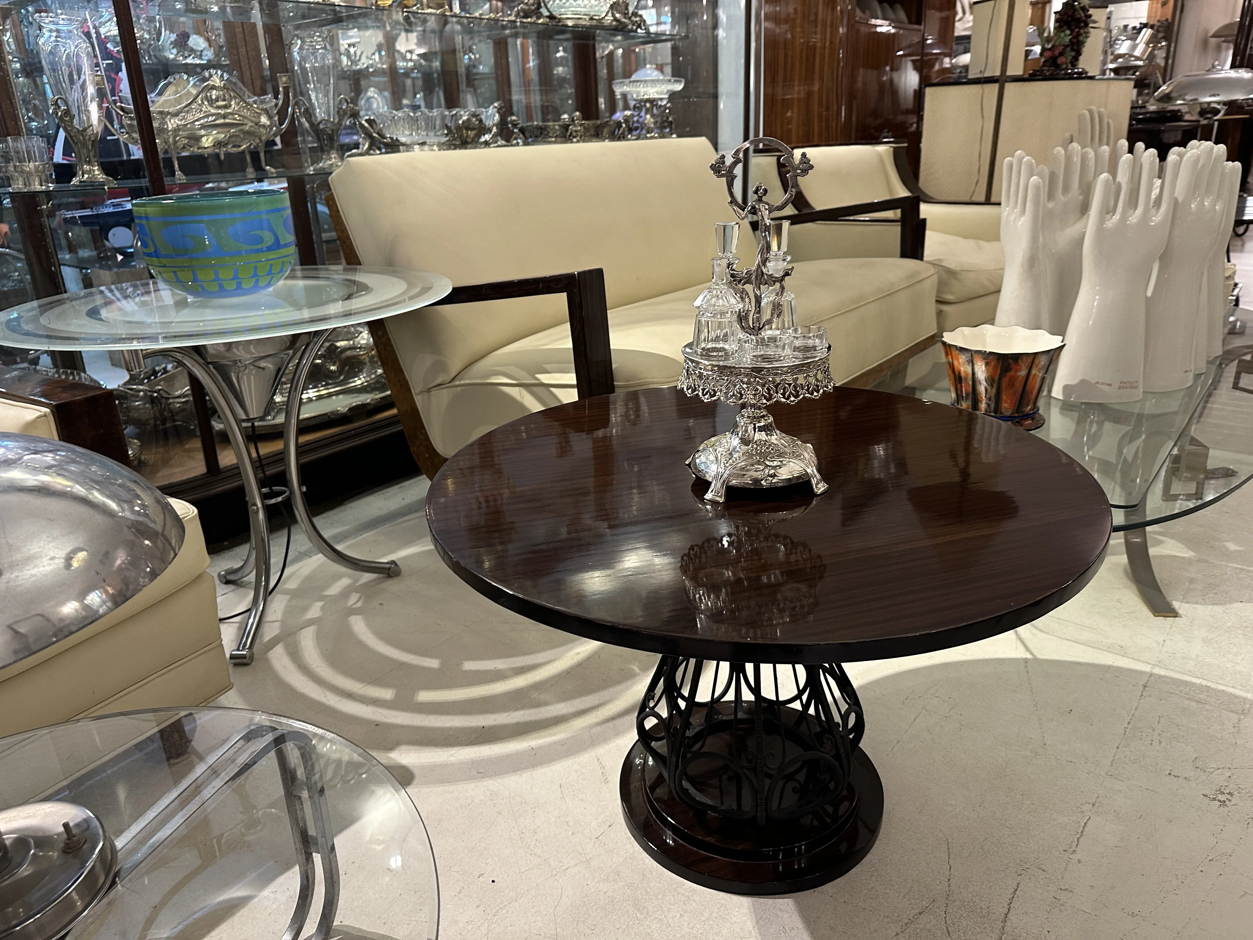 antique salt and pepper shakers on stylish table