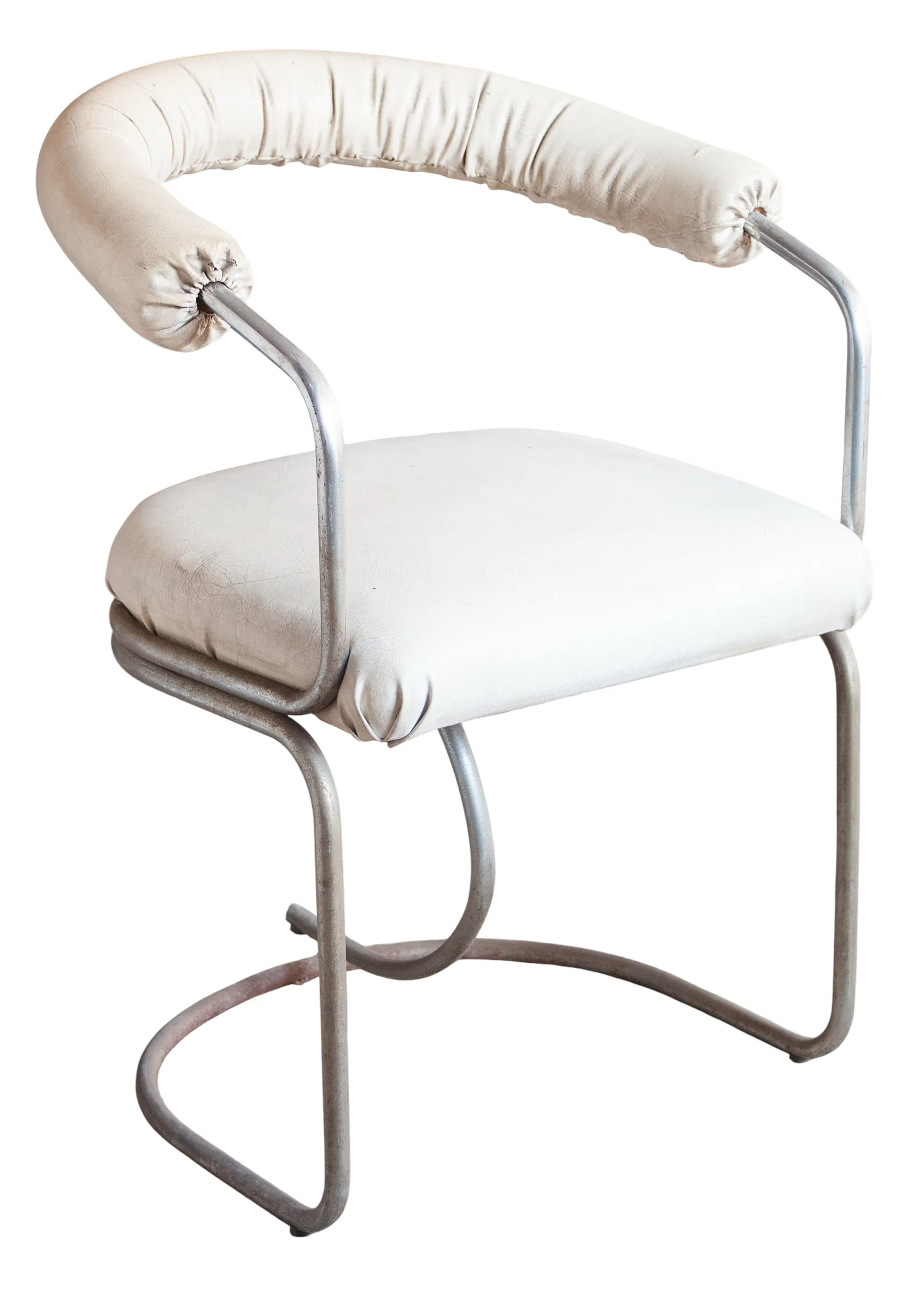 Antique armchairs with unique design, ready for restoration.