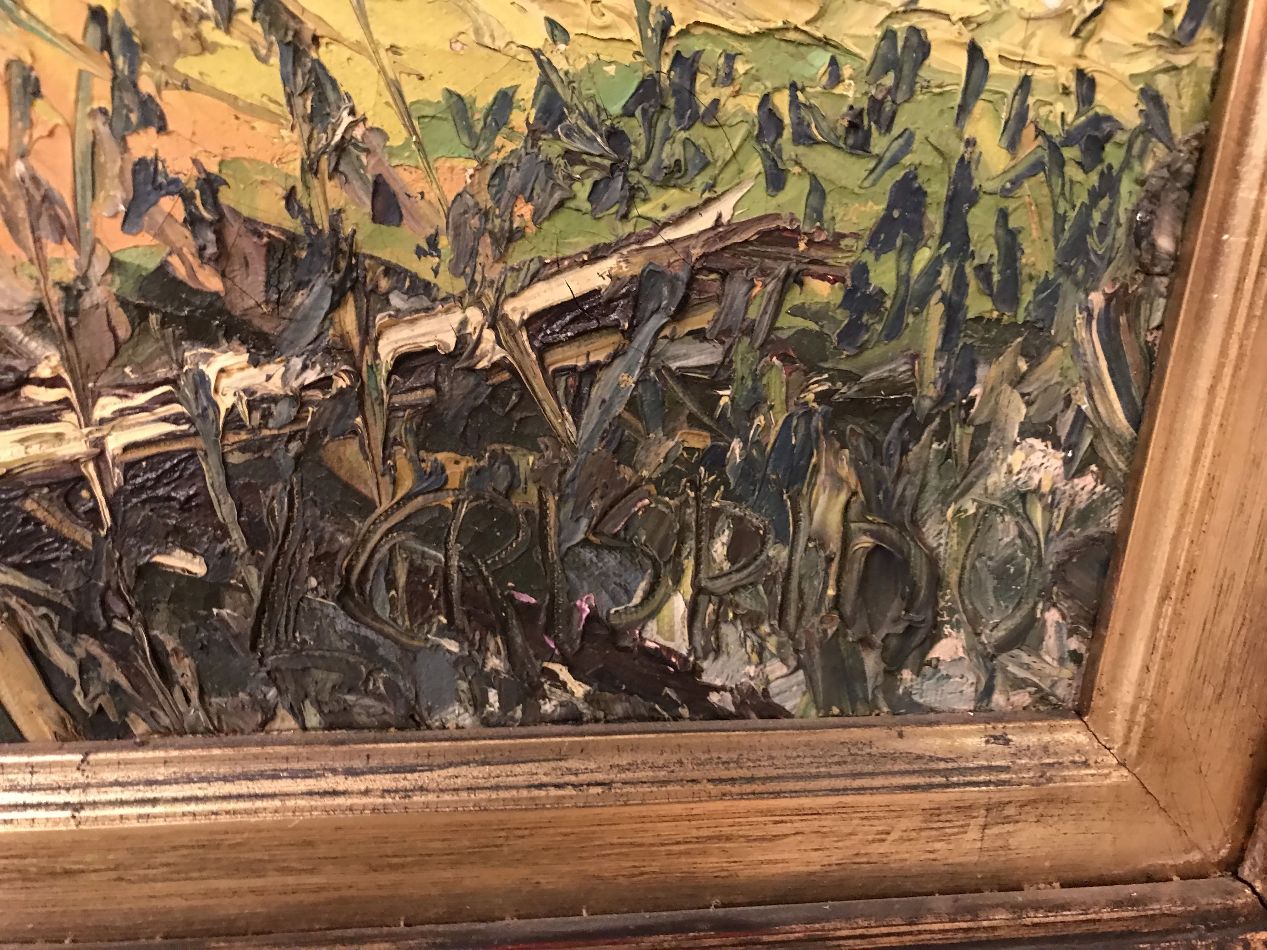 古老的印章L. Crispino，绘画中可见复杂细节。