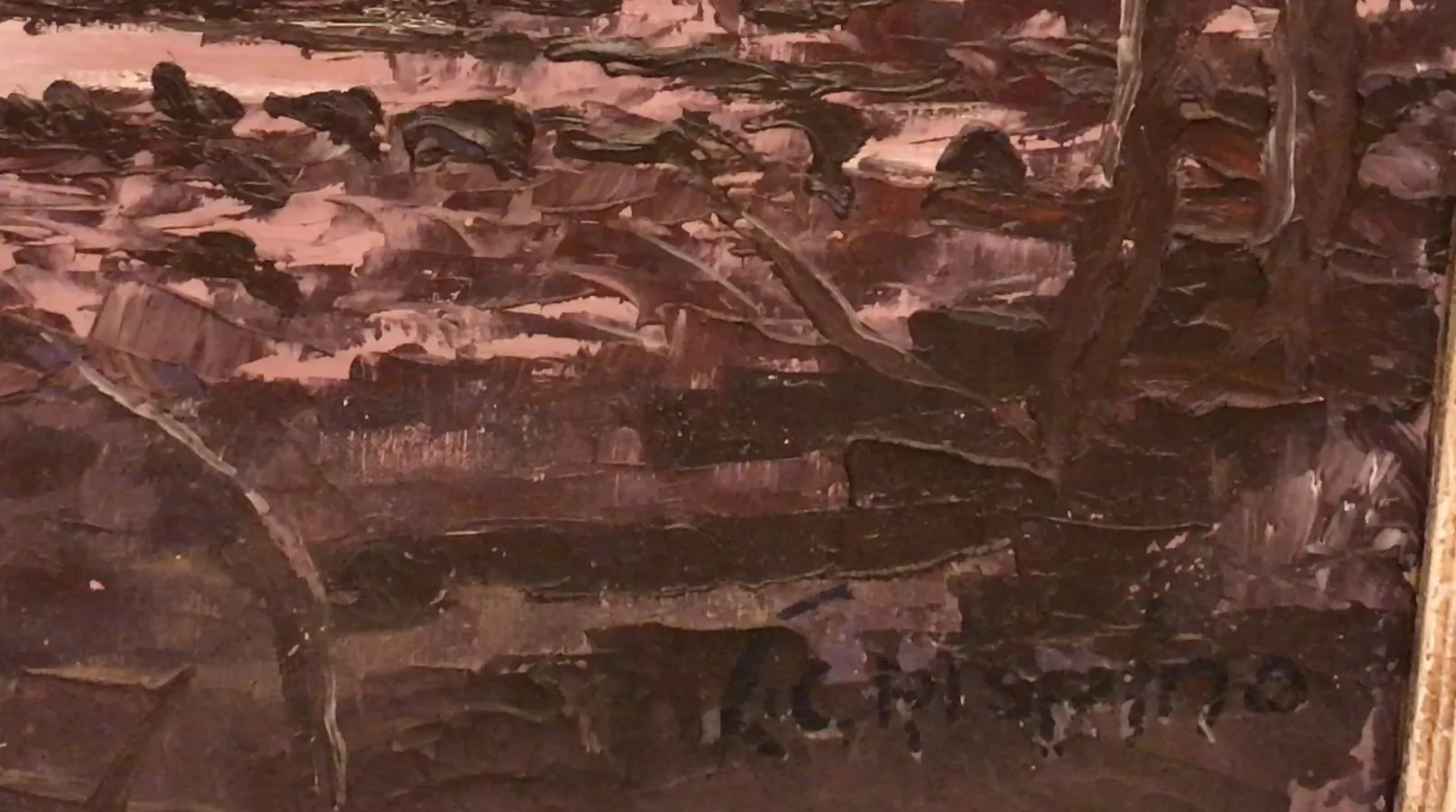 古董印章路易斯·克里斯皮诺，深色和质感