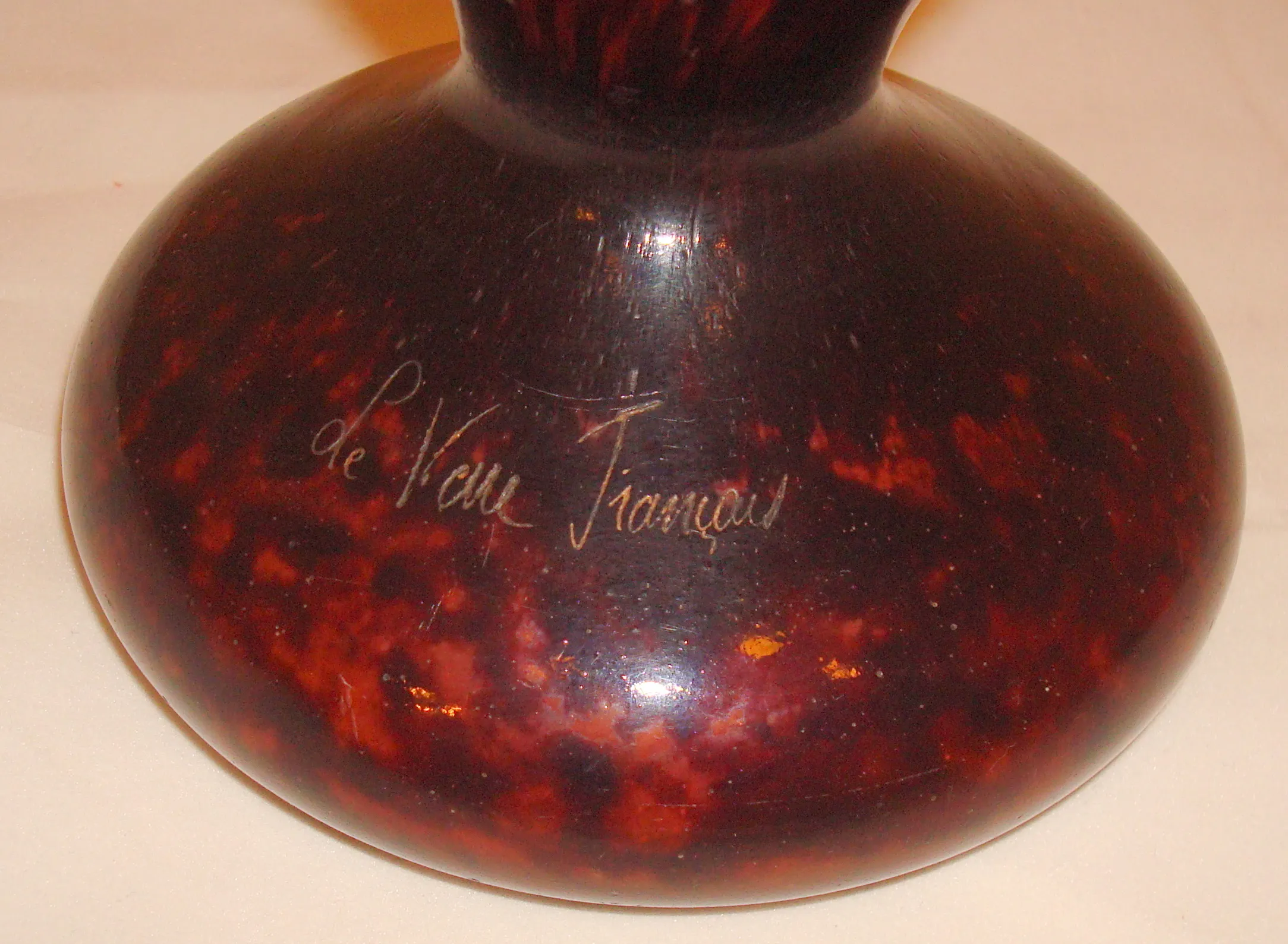 带签名的古董装饰印章 le verre francais