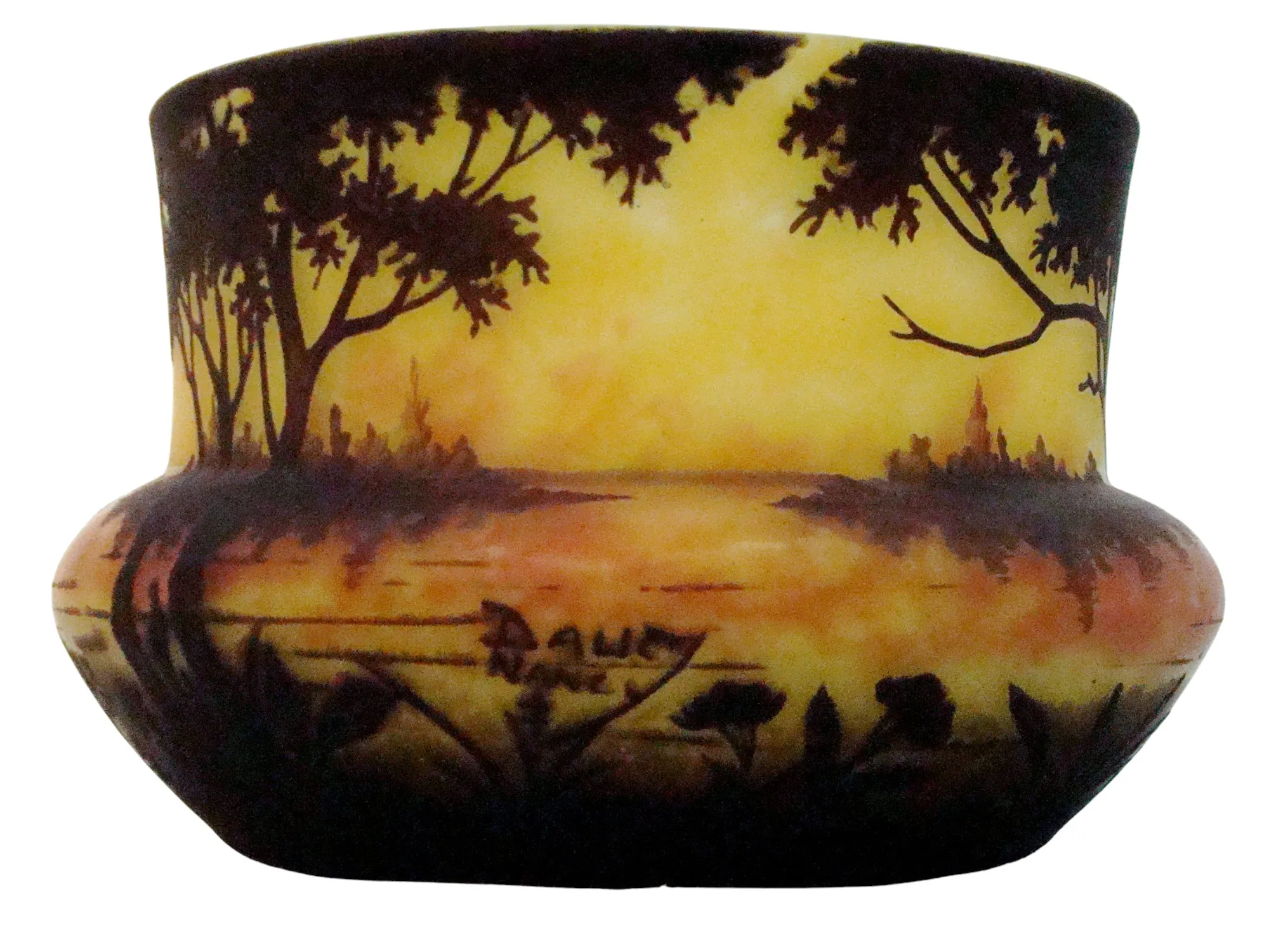 Signiertes Glas (Daum Nancy) (Französisch)