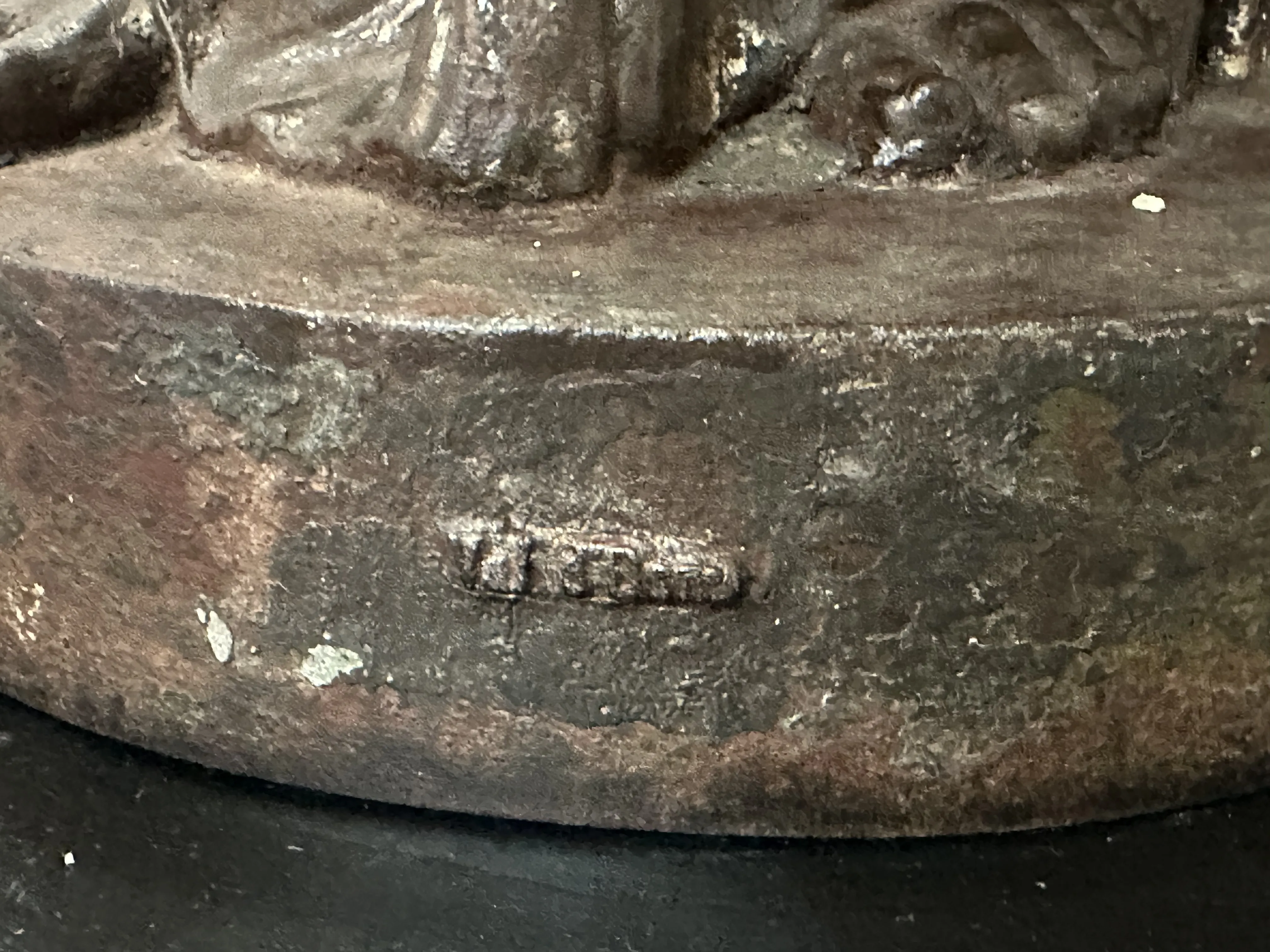 detail eines antiken Siegels val d´osne mit Motiven