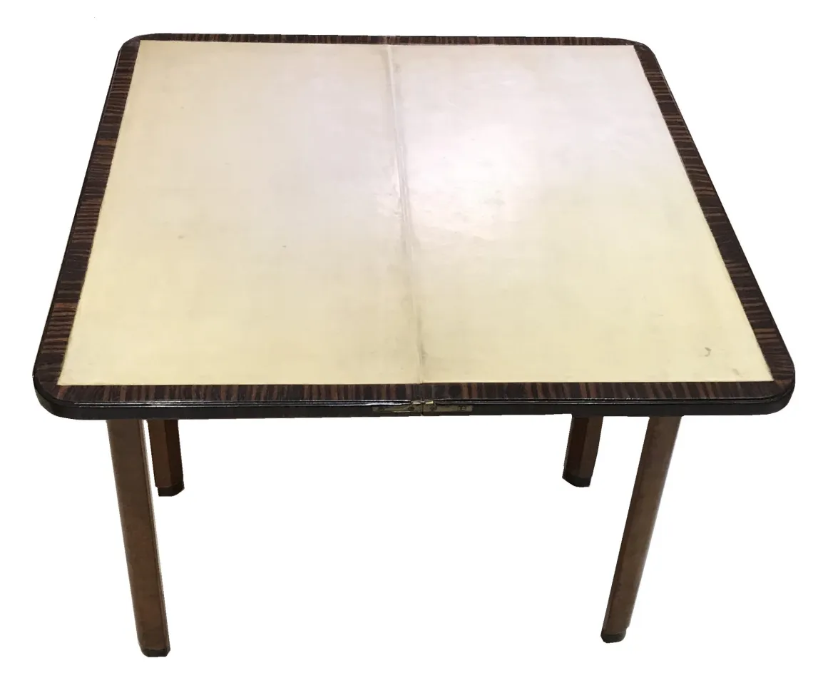 Antique square table with decorative edge