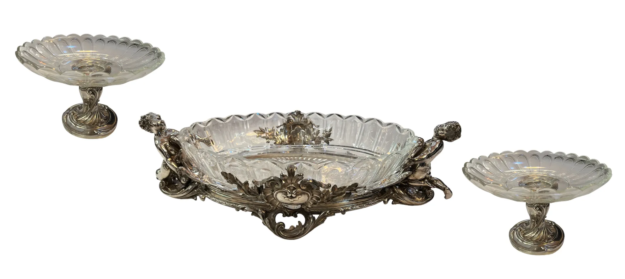 antique centerpiece with intricate design and decorative details