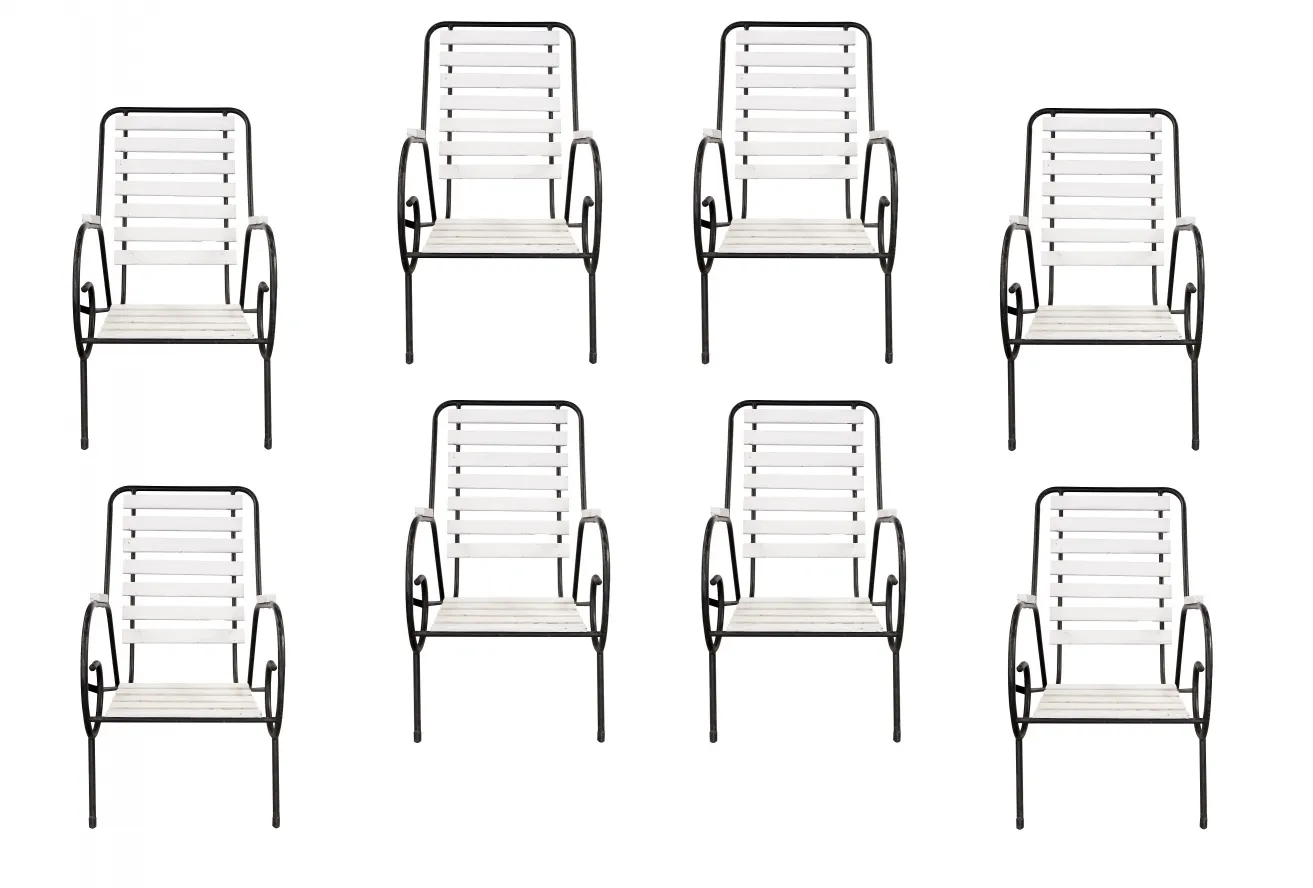 8 Garden Armchairs