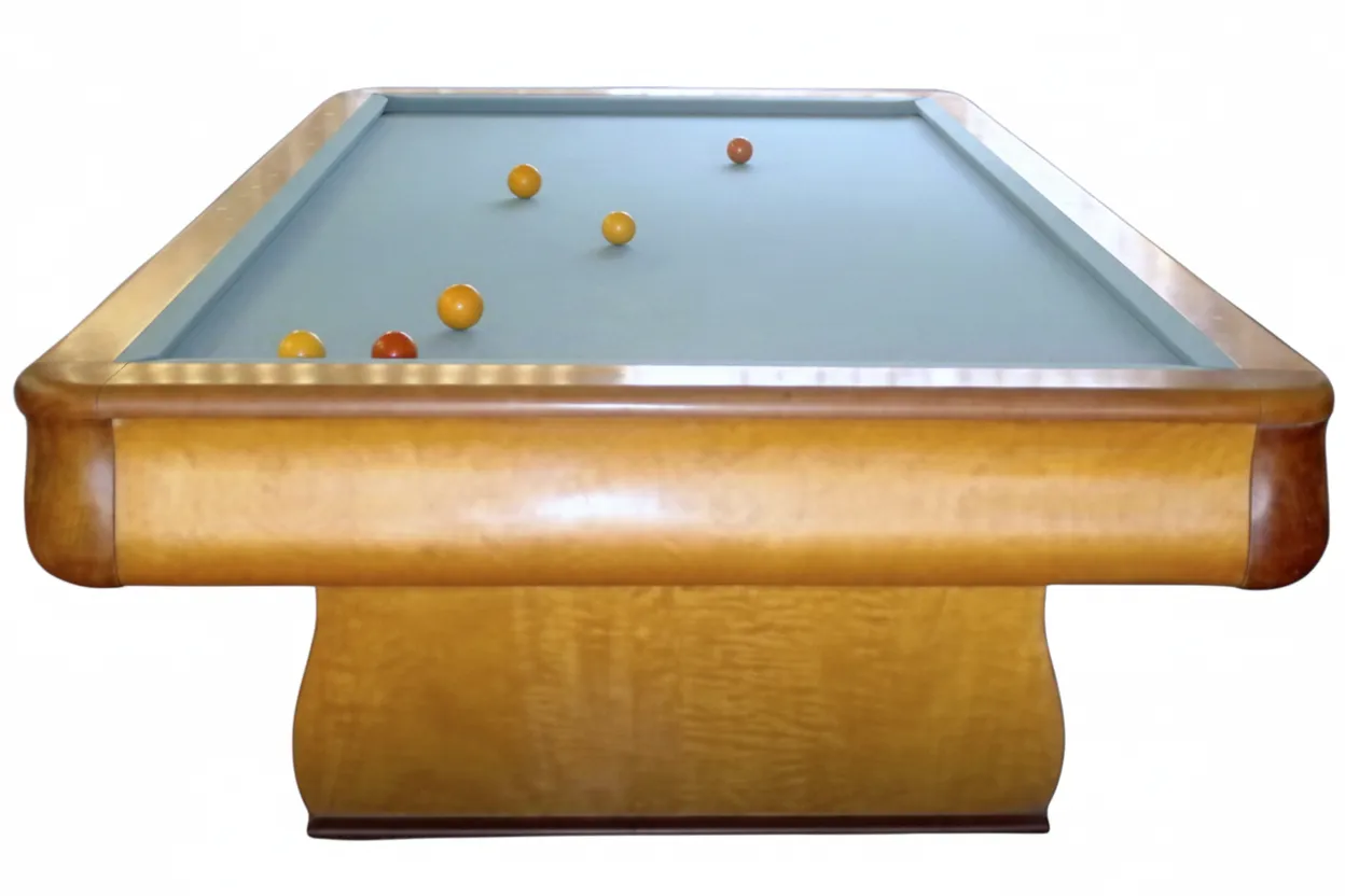 decorative antique billiard table with balls