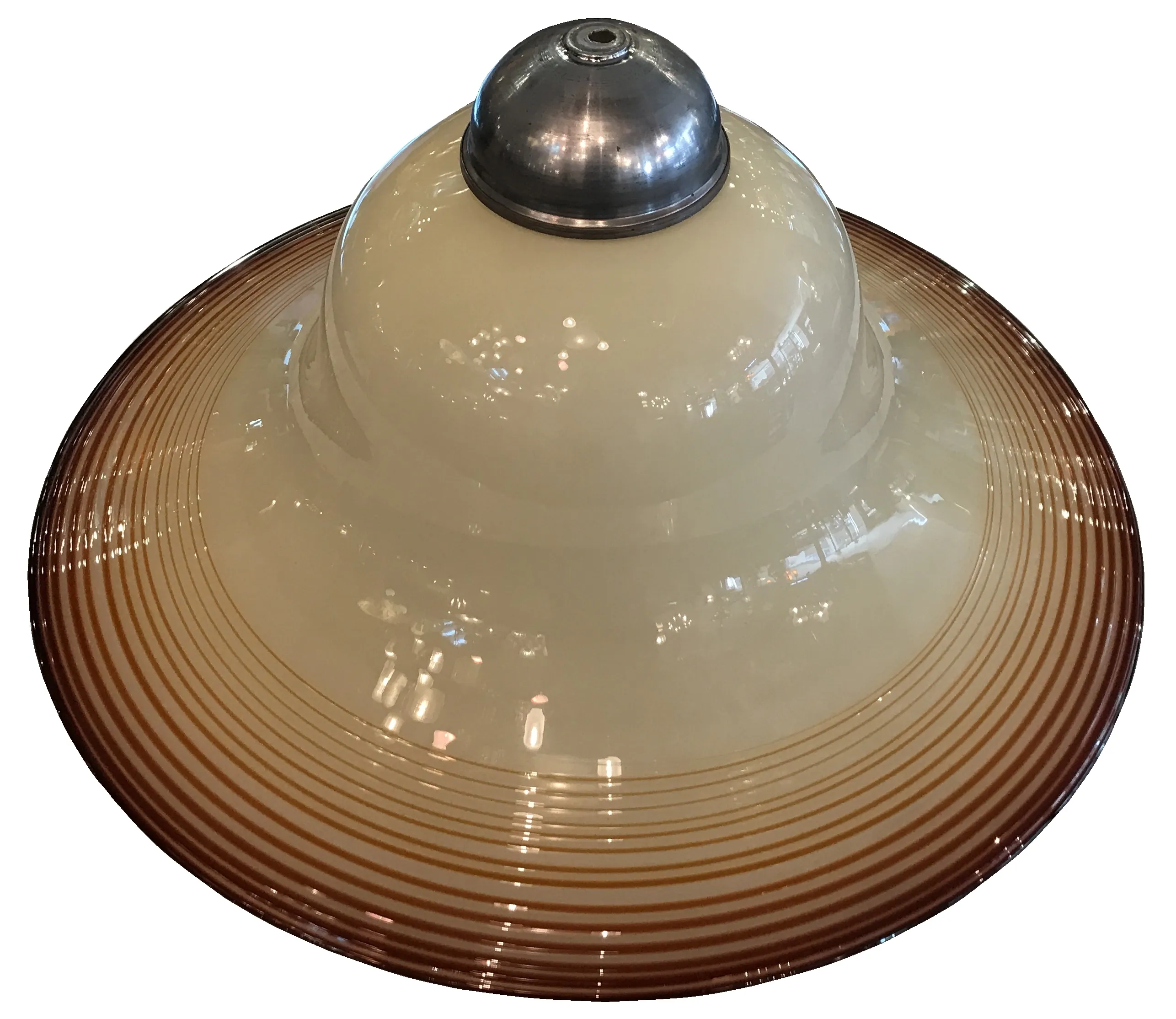 Antique hanging lamp with unique design, perfect for interior decorations, featuring smooth lines.