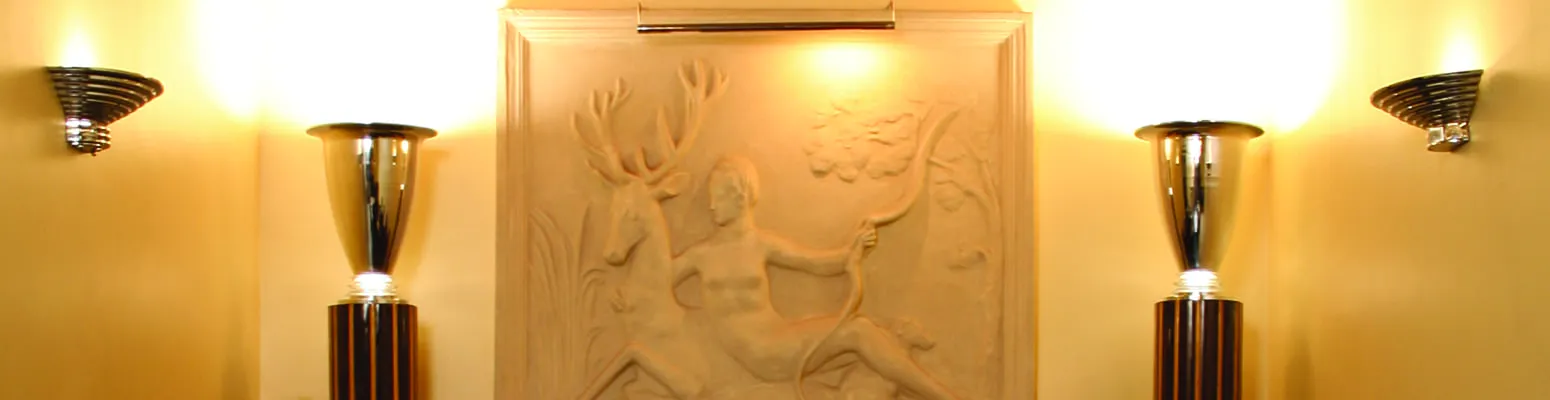 Modern artistic sconces providing soft light, elegant design