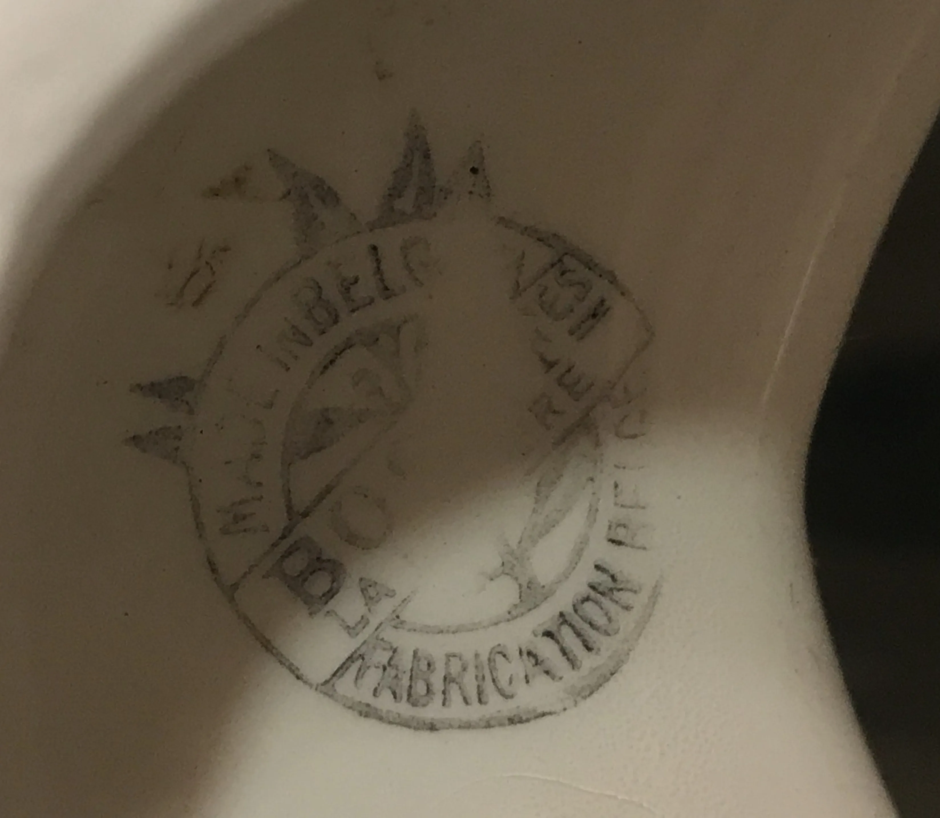 Boch seal with antique print and clear details