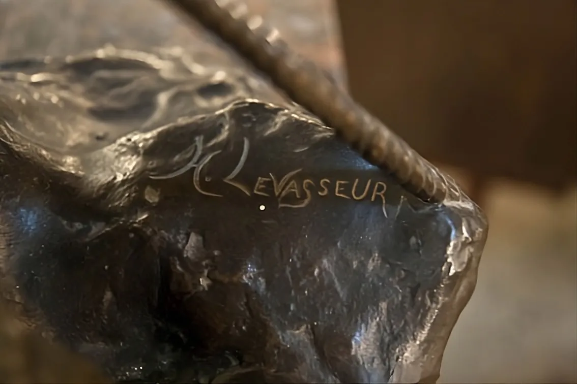 antique seal h. levasseur showing a detailed etching