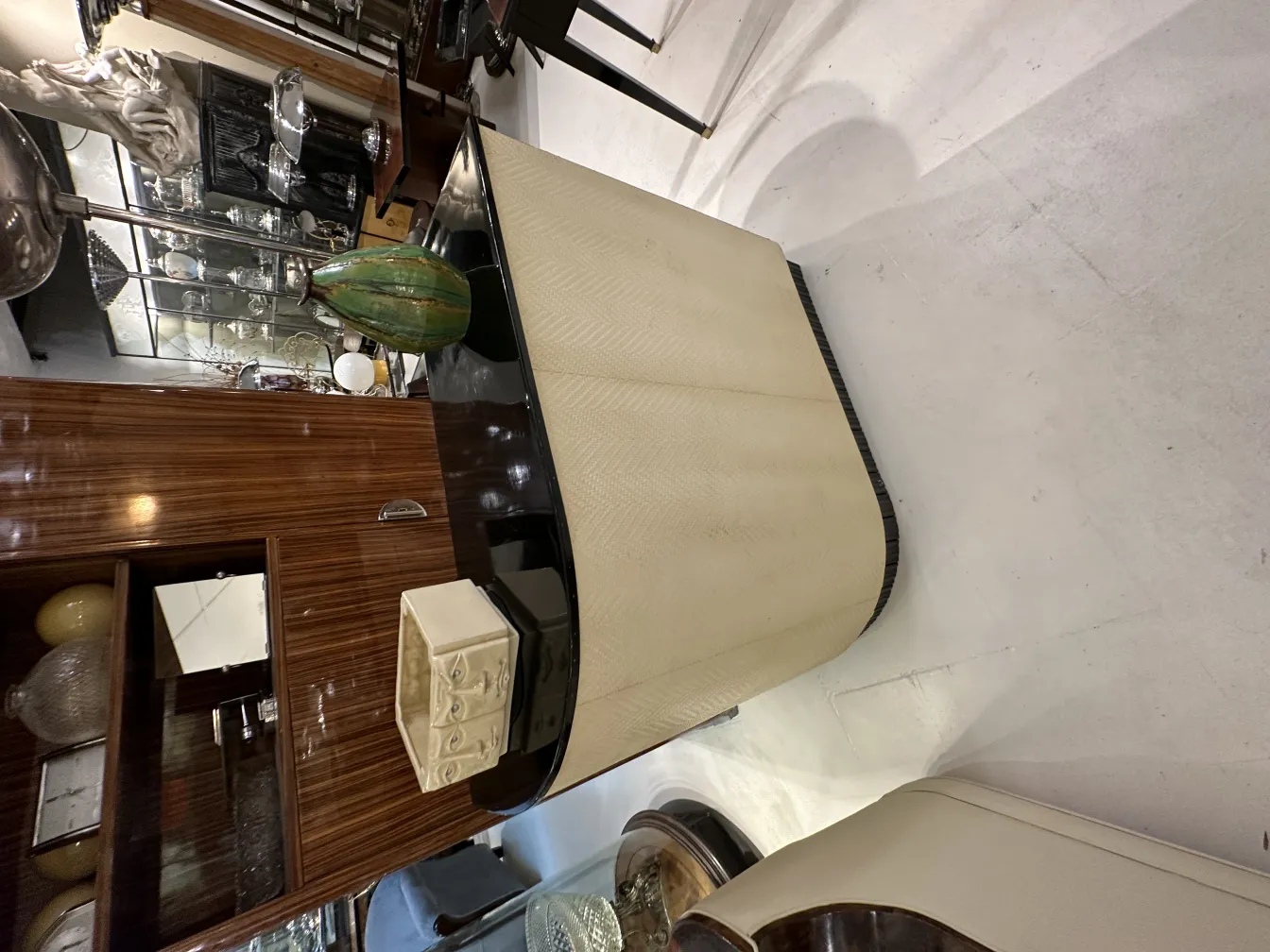 Antique ceramic vase in a stylish setting.