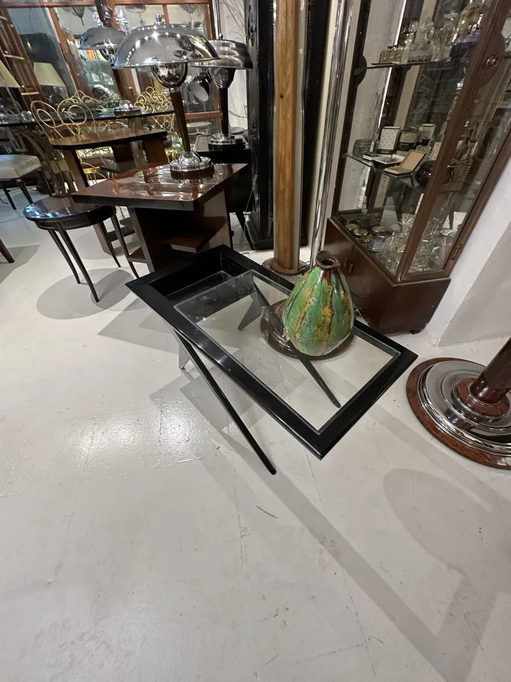 Antique decorative ceramic in a retro styled environment.