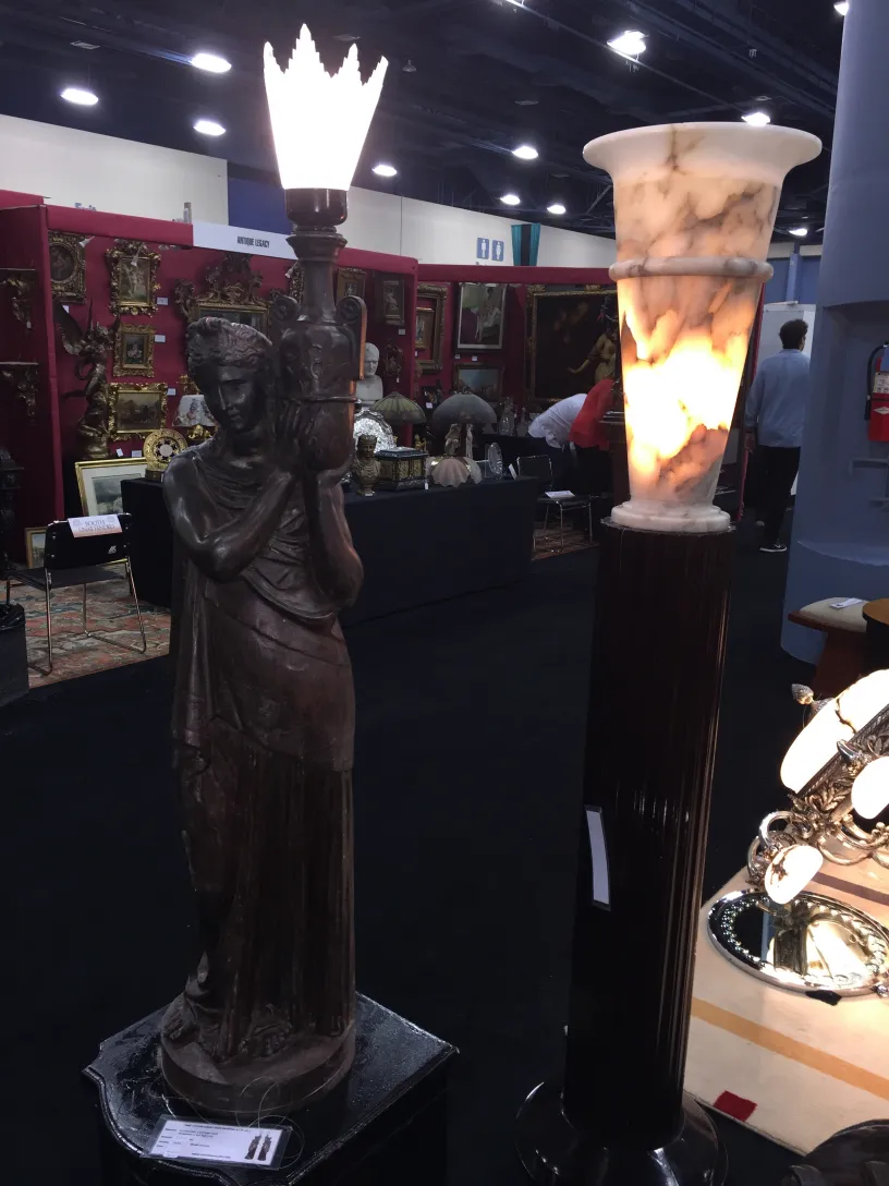 antique Val D´Osne sculpture with decorative figure