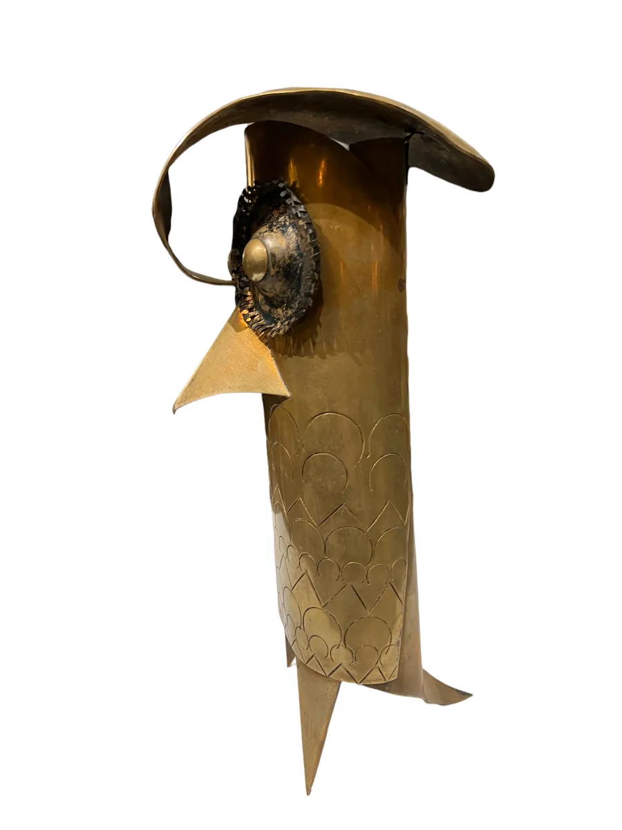 scultura antica con design di uccello, bronzo, figurativa