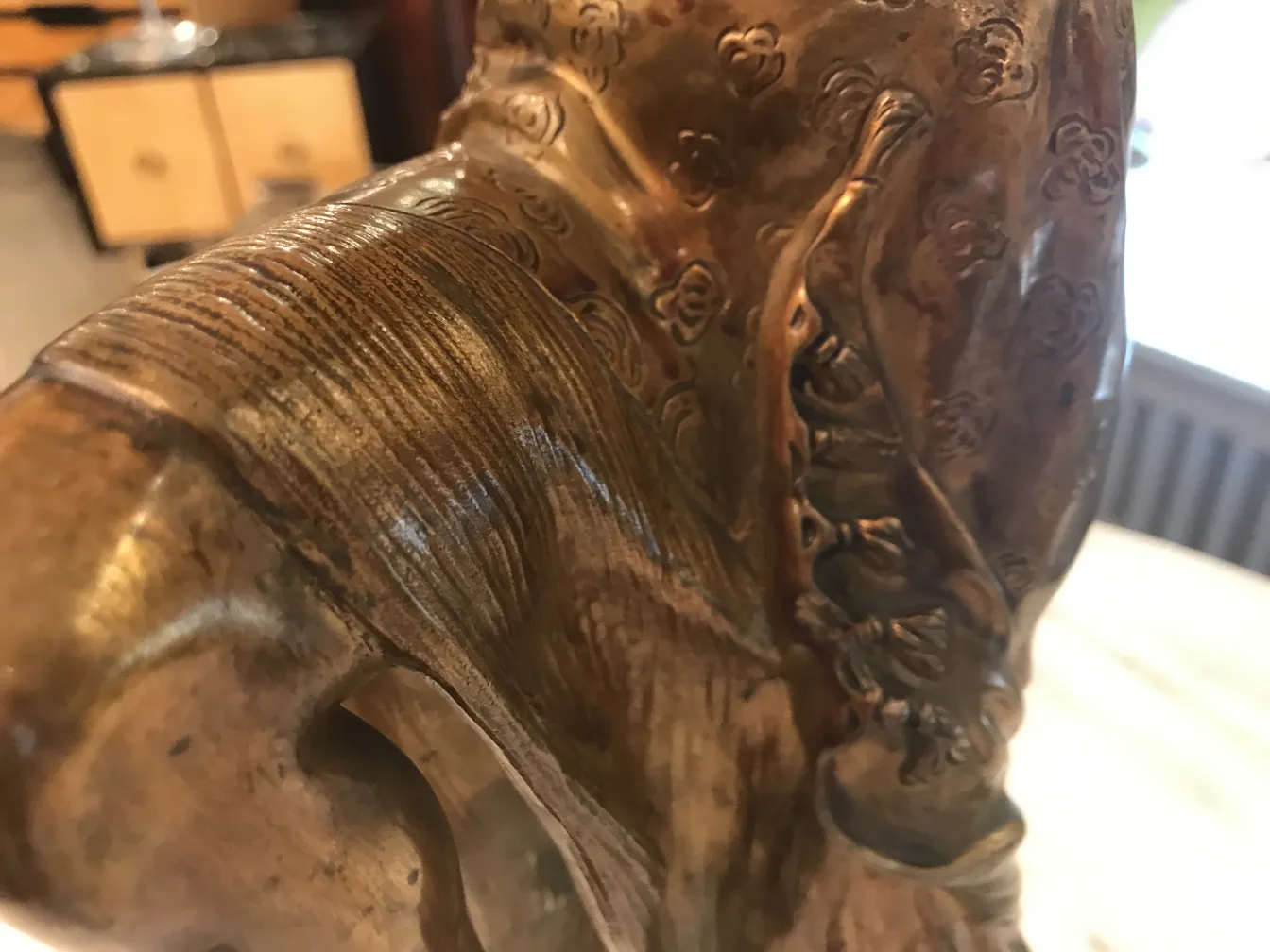 antique sculpture featuring fine details and textures by Cormier Joseph Descomps