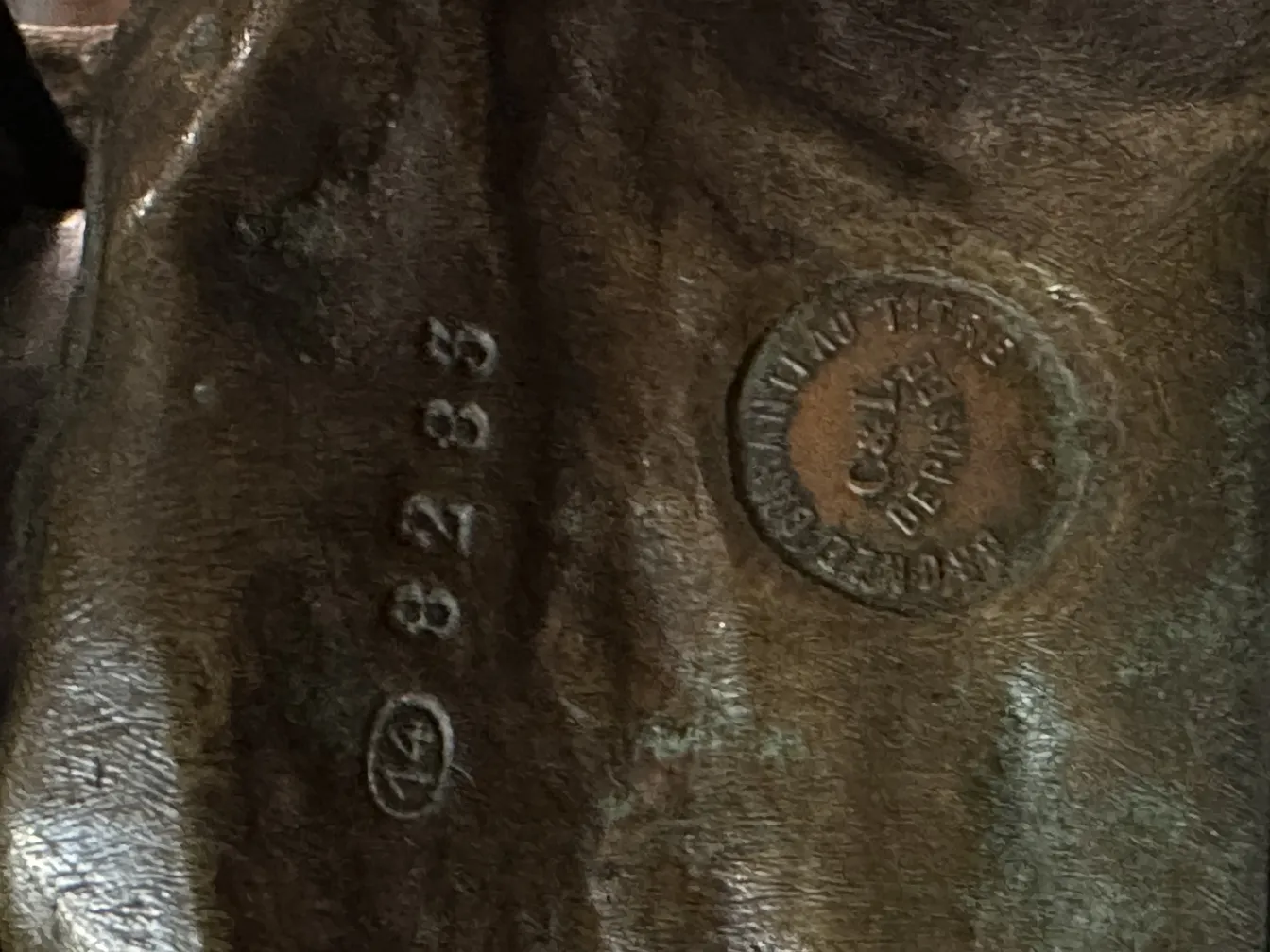 Details of the antique sculpture, artistic setting aux champs