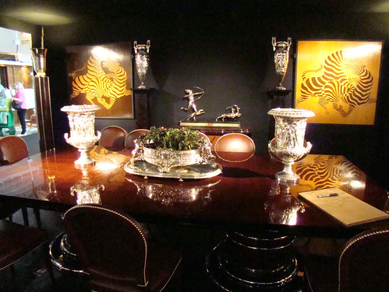 Antique decorative sculpture by Amadeo Gennarelli in an elegant setting