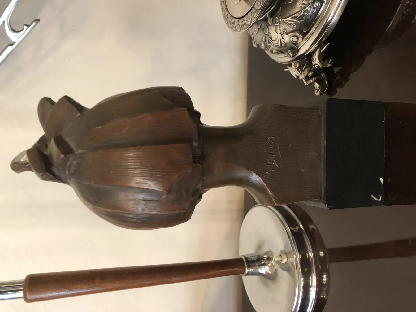 antique decorative sculpture with subtle details in an elegant setting