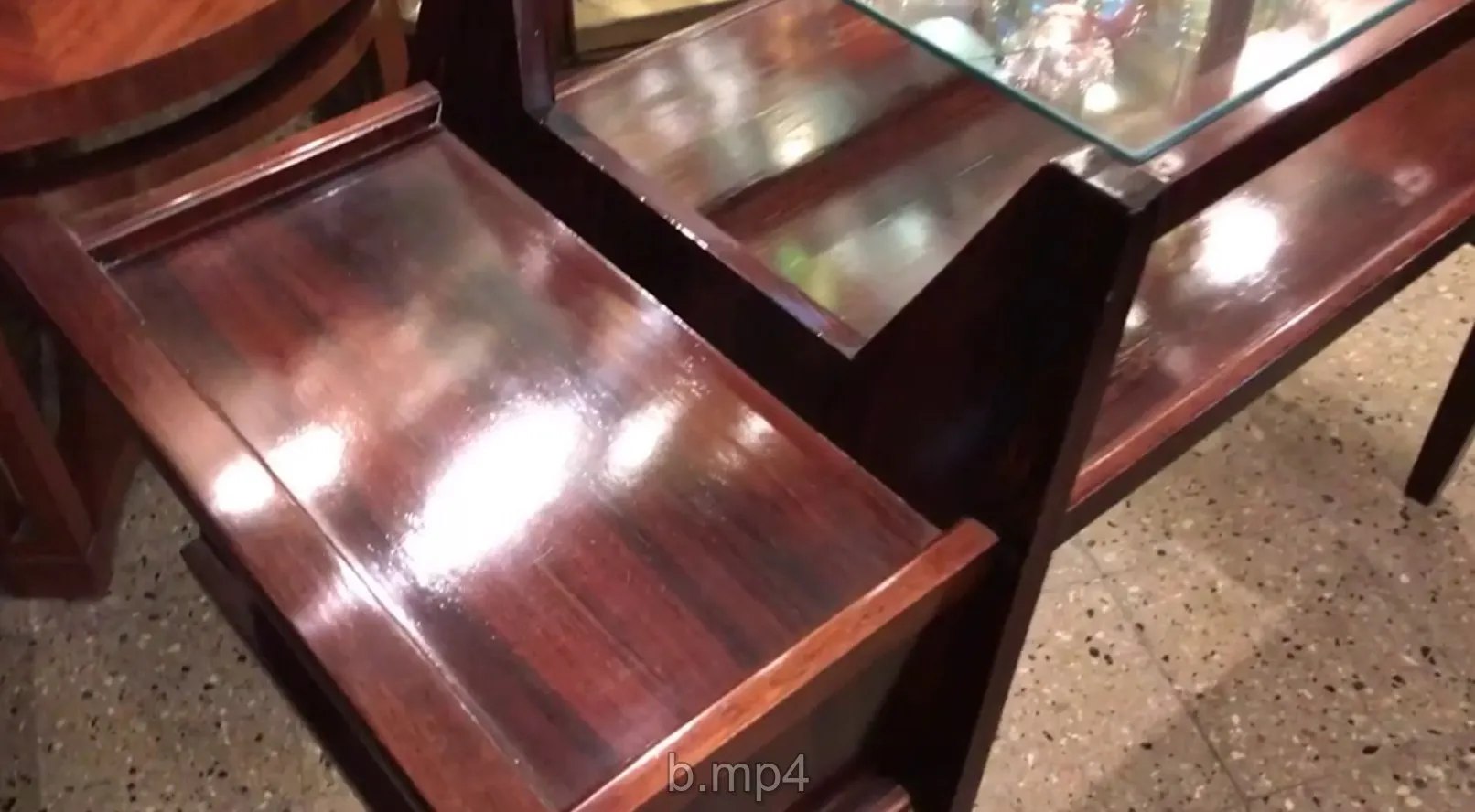 antique desk with shiny and elegant surface