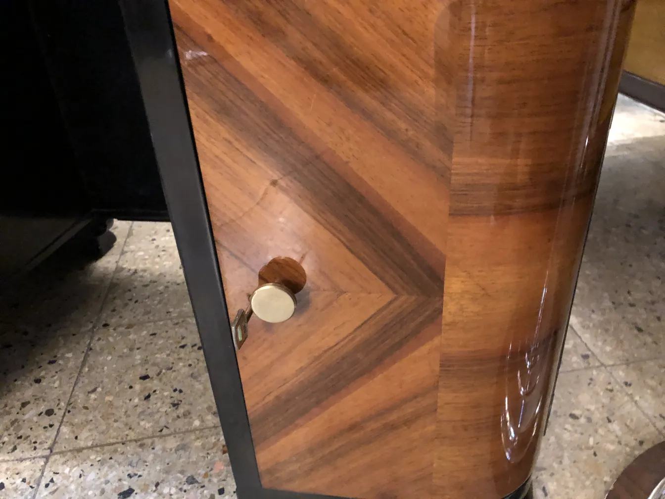 antique desk featuring decorative accents and a unique design