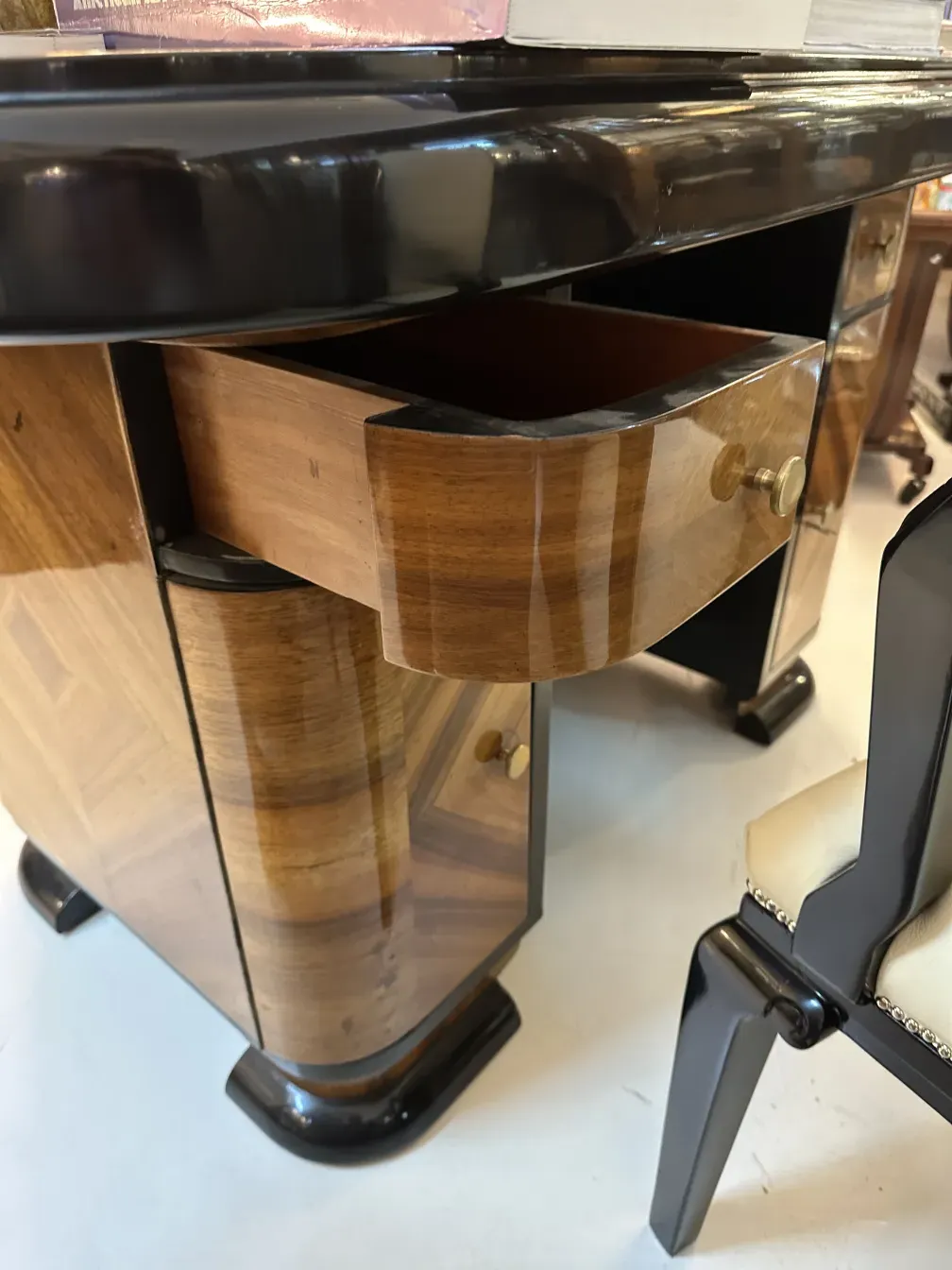 antique desk with detailed and elegant design