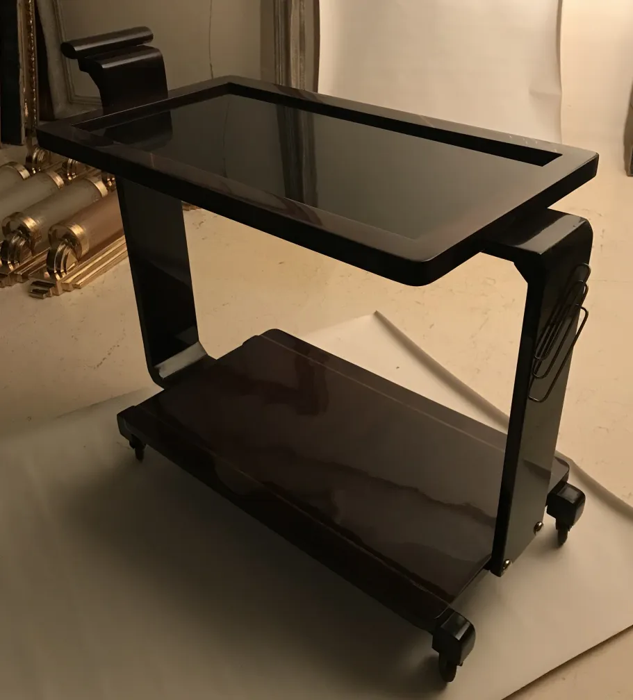 Elegant antique cocktail trolley with sleek design