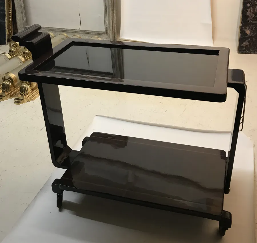 Antique cocktail trolley with shelves, stylish and functional