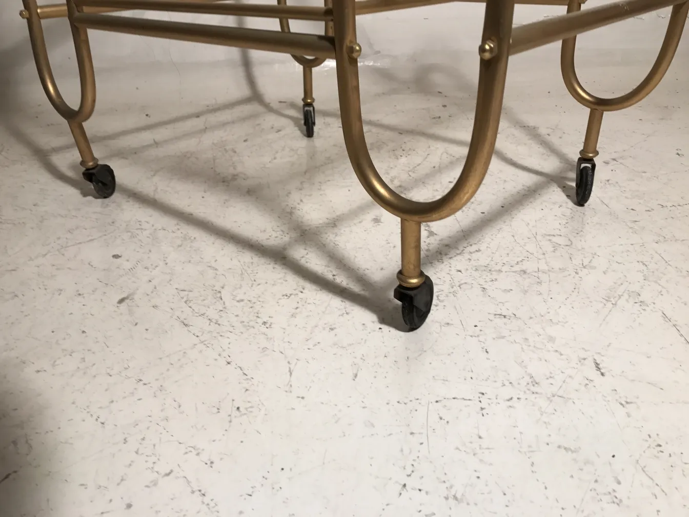 Antique cocktail trolley with wheels, stylish and functional in a contemporary setting