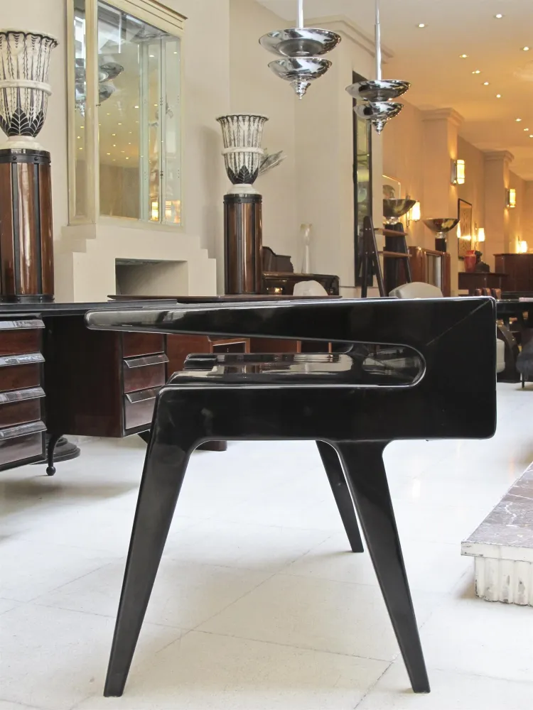 Antique desk with a modern design in an elegant setting.