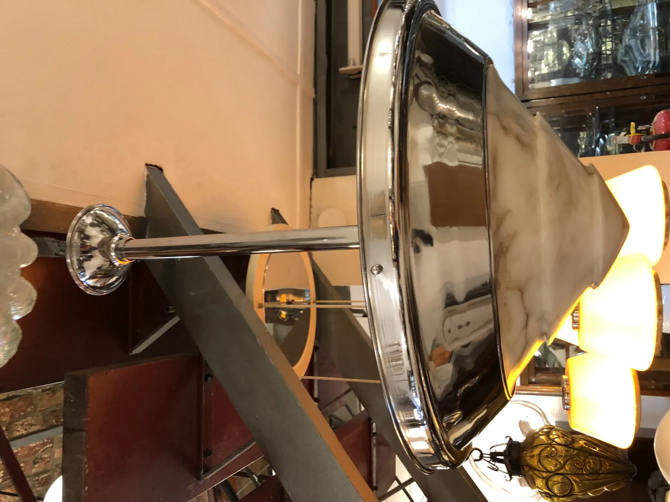 Antique hanging lamp with an elegant design in a classic setting