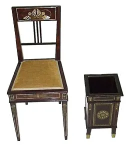 bureau ancien d'Eugenio Quarti avec chaise classique