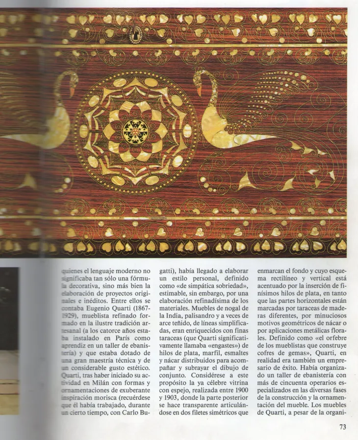 antik schreibtisch mit komplizierten designs von eugenio quarti