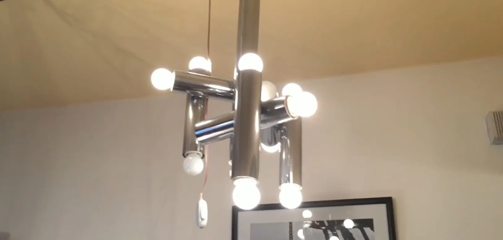 lampada a sospensione antica con più lampadine