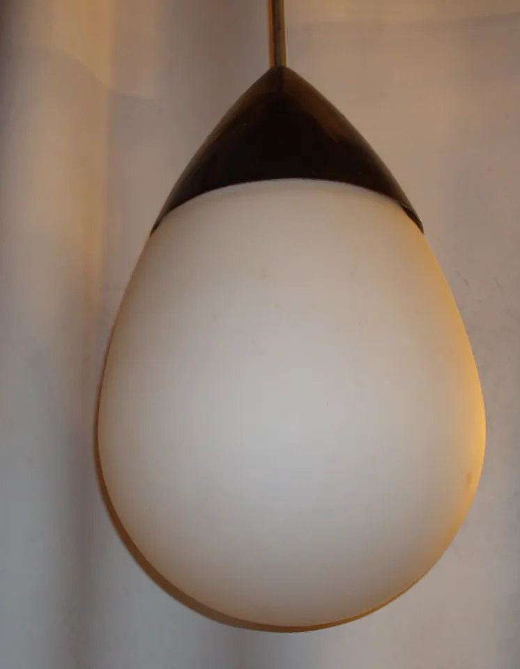 Antike Hängelampe mit modernem Design von Peter Behrens, runde Form