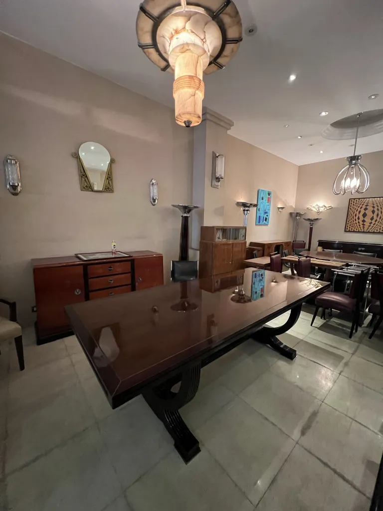 Antique hanging lamp with attractive and elegant design in a cozy setting