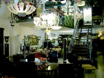 Decorative antique hanging lamp in an elegant setting